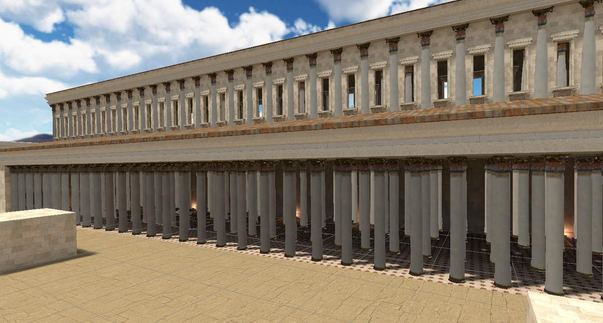 Colonnade of Herod's Temple in the Immersive History VR experience