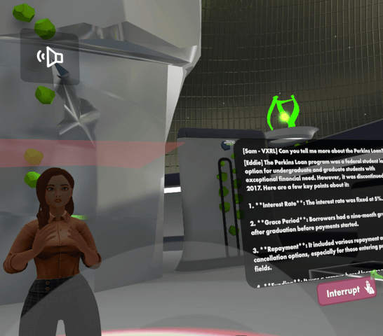 KreditVerse financial literacy activity in VR