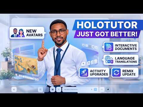 HoloTutor update: new AI tutor avatars, interactive documents and presentation mode