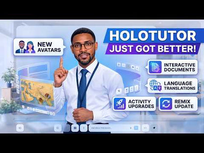 HoloTutor update: new AI tutor avatars, interactive documents and presentation mode