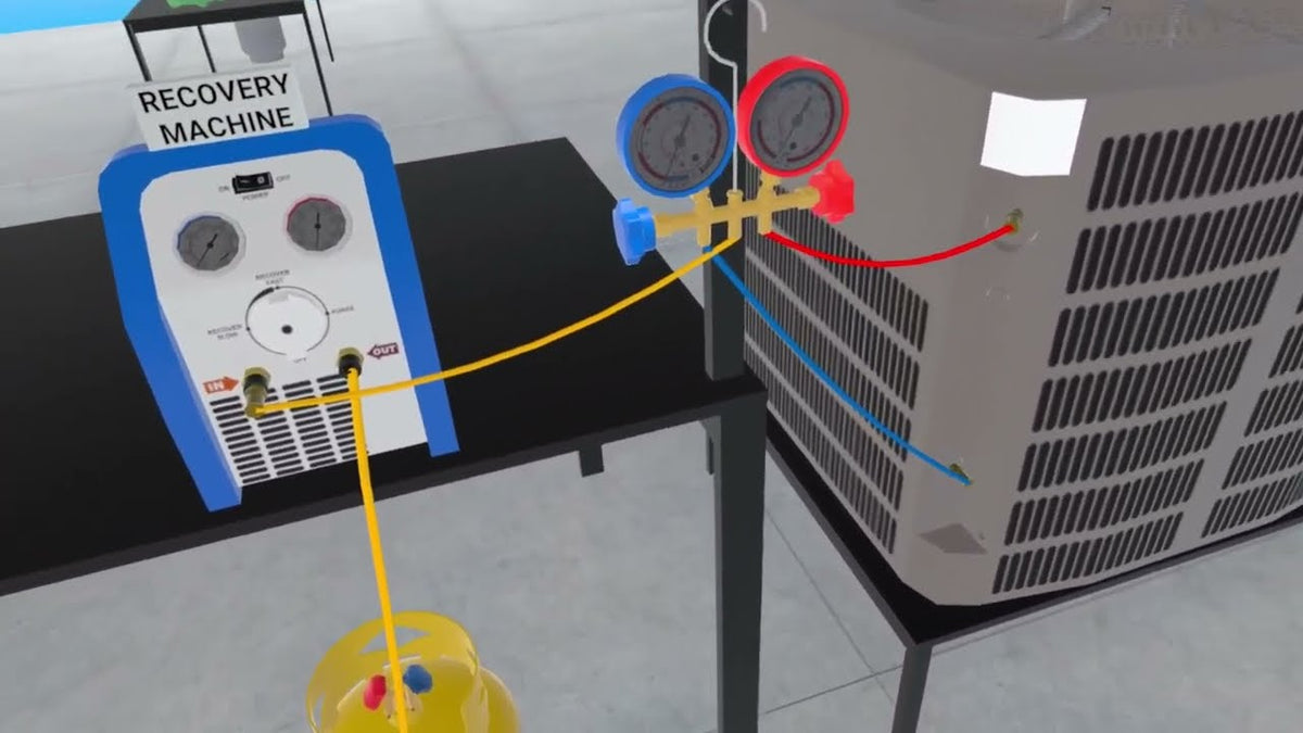 HVAC training equipment in VXRLabs