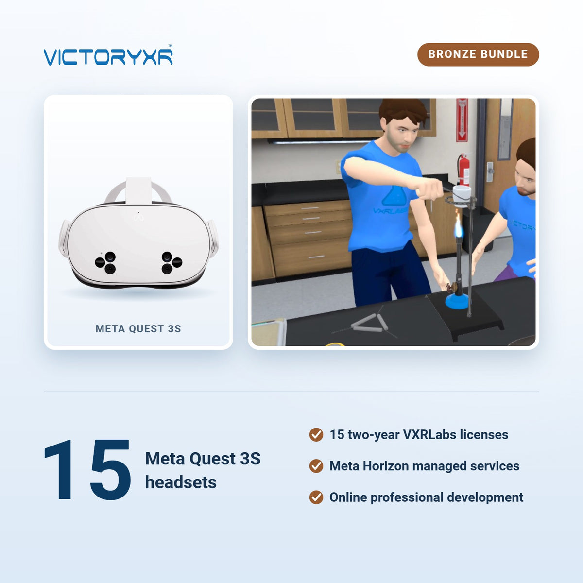 K-12 Classroom Bundle: Bronze (15 Headsets)