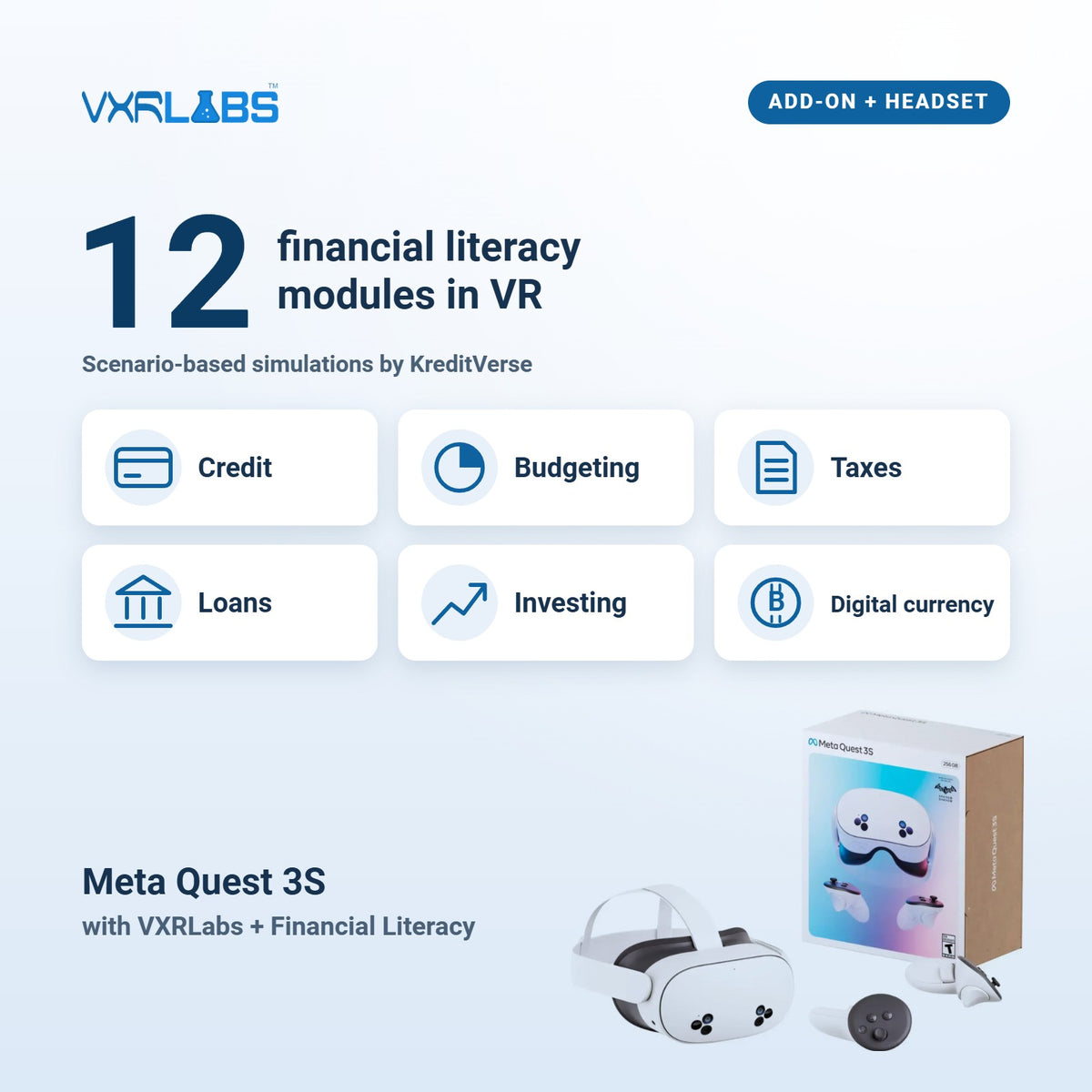 VXRLabs License + Financial Literacy Add-On + Meta Quest 3S
