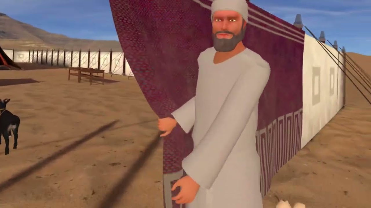 A priest at the Tabernacle of Moses in VR